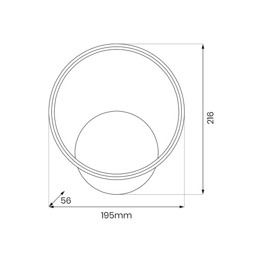 Μοντέρνα LED Απλίκα Τοίχου Hoop Χρυσή 7W 4000K – Milagro ML1544