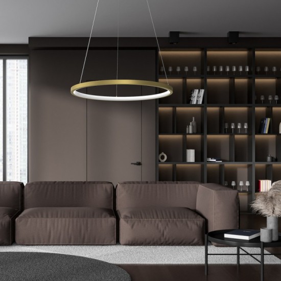 Κρεμαστό Φωτιστικό LED Hoop Χρυσό 27W 4000K – Milagro ML1545