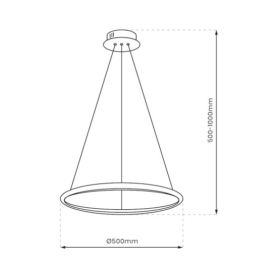 Κρεμαστό Φωτιστικό LED Hoop Χρυσό 27W 4000K – Milagro ML1545