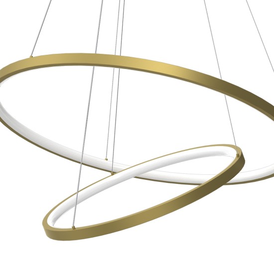 Κρεμαστό Φωτιστικό LED Hoop Χρυσό 51W 4000K – Milagro ML1546
