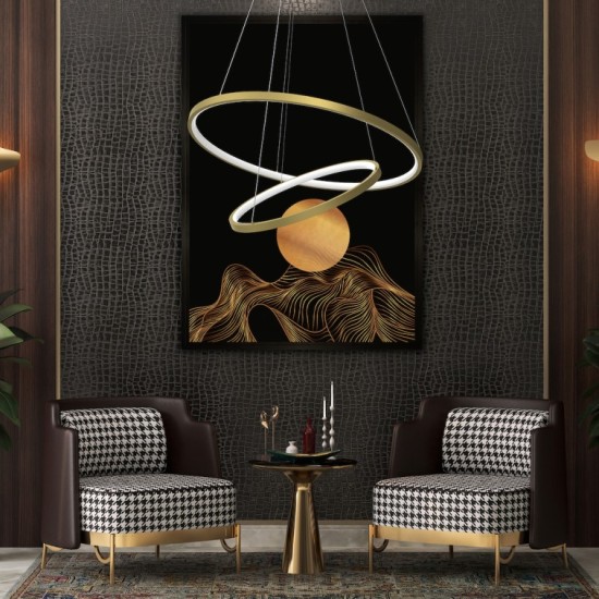 Κρεμαστό Φωτιστικό LED Hoop Χρυσό 51W 4000K – Milagro ML1546