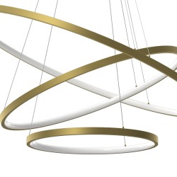 Κρεμαστό Φωτιστικό LED Hoop Χρυσό 93W 4000K – Milagro ML1547