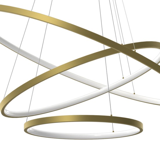 Κρεμαστό Φωτιστικό LED Hoop Χρυσό 93W 4000K – Milagro ML1547