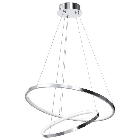 Κρεμαστό Φωτιστικό LED Hoop Χρωμέ 51W 4000K – Milagro ML1550