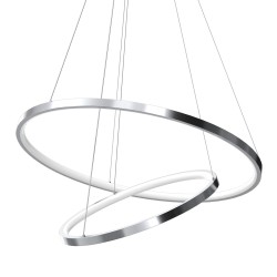 Κρεμαστό Φωτιστικό LED Hoop Χρωμέ 51W 4000K – Milagro ML1550
