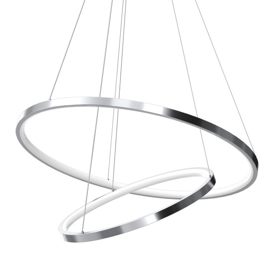 Κρεμαστό Φωτιστικό LED Hoop Χρωμέ 51W 4000K – Milagro ML1550