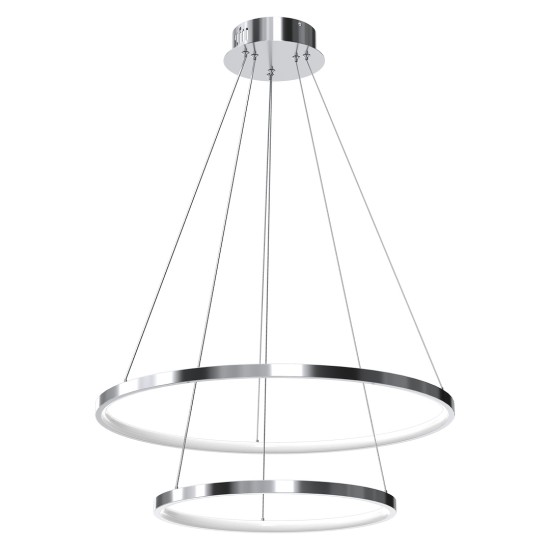 Κρεμαστό Φωτιστικό LED Hoop Χρωμέ 51W 4000K – Milagro ML1550