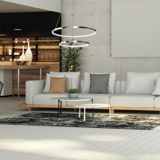 Κρεμαστό Φωτιστικό LED Hoop Χρωμέ 51W 4000K – Milagro ML1550