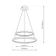 Κρεμαστό Φωτιστικό LED Hoop Χρωμέ 51W 4000K – Milagro ML1550