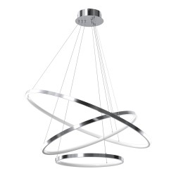Κρεμαστό Φωτιστικό LED Hoop Χρωμέ 93W 4000K – Milagro ML1551