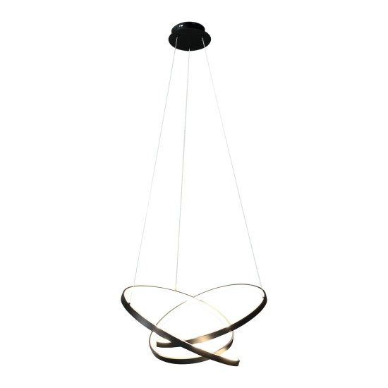 Κρεμαστό Φωτιστικό LED Empoli 55W 4000K Μαύρο Ø60 cm – ML1573