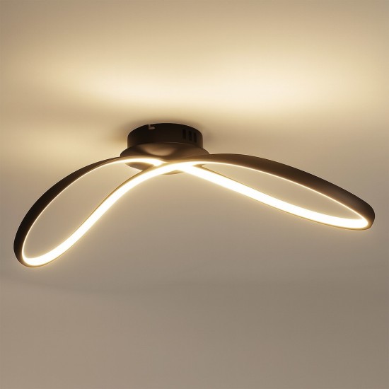 Πλαφονιέρα LED INFINITY 21W 4000K Μαύρη 70cm - Milagro ML1574