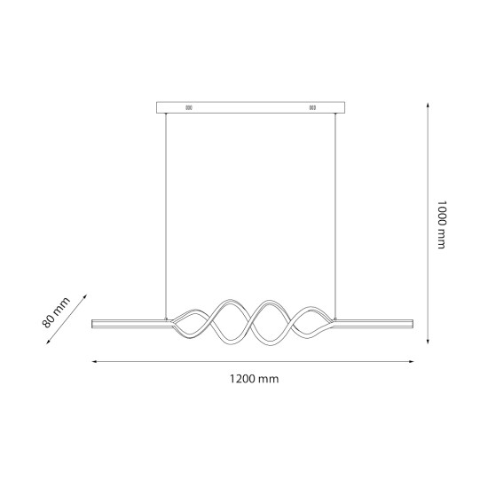 Κρεμαστό Φωτιστικό LED ANCONA Μαύρο 36W 4000K – Milagro