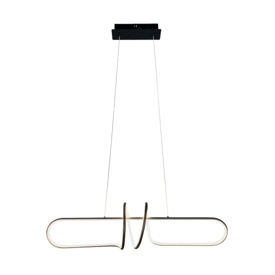 Κρεμαστό Φωτιστικό LED VERTIGO Μαύρο–Χρυσό 54W 4000K – Milagro