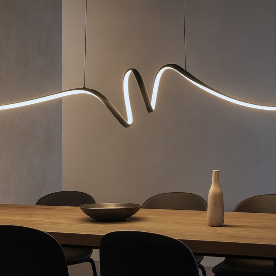 Κρεμαστό Φωτιστικό LED LOOP Μαύρο 28W 4000K – Milagro