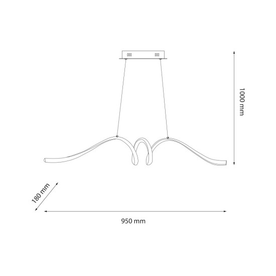 Κρεμαστό Φωτιστικό LED LOOP Μαύρο 28W 4000K – Milagro