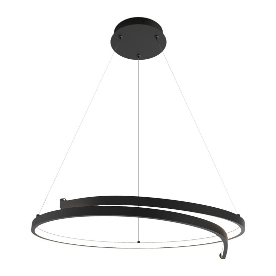 Κρεμαστό Φωτιστικό LED Lorenzo 35W 4000K Μαύρο Ø55 cm – ML1583