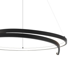 Κρεμαστό Φωτιστικό LED Lorenzo 35W 4000K Μαύρο Ø55 cm – ML1583