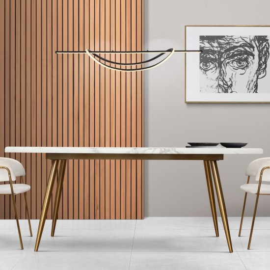 Γραμμικό Κρεμαστό Φωτιστικό LED Ambar 35W 4000K Μαύρο 101 cm – ML1584