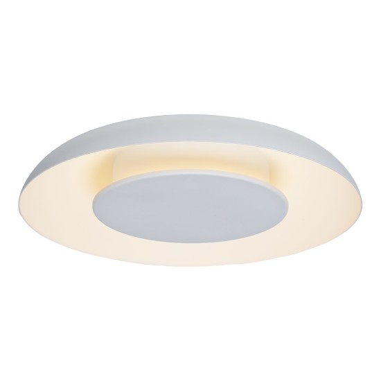 Πλαφονιέρα Οροφής LED Piattino 30W Ø40cm 3CCT 3000K-4000K-6000K Λευκή - Milagro ML1810