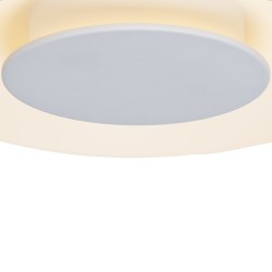 Πλαφονιέρα Οροφής LED Piattino 30W Ø40cm 3CCT 3000K-4000K-6000K Λευκή - Milagro ML1810