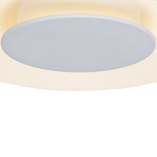 Πλαφονιέρα Οροφής LED Piattino 30W Ø40cm 3CCT 3000K-4000K-6000K Λευκή - Milagro ML1810