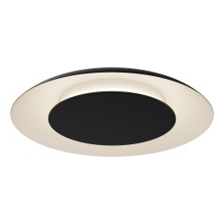 Πλαφονιέρα Οροφής LED Piattino 30W Ø40cm 3CCT 3000K-4000K-6000K Μαύρη - Milagro ML1811