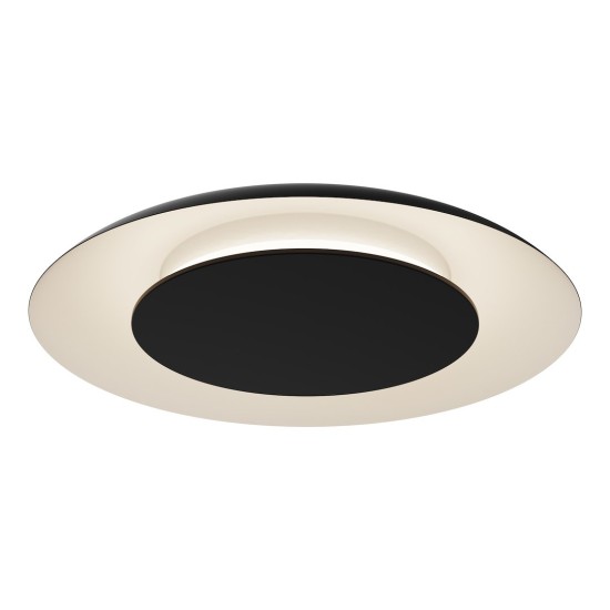 Πλαφονιέρα Οροφής LED Piattino 30W Ø40cm 3CCT 3000K-4000K-6000K Μαύρη - Milagro ML1811