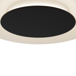 Πλαφονιέρα Οροφής LED Piattino 30W Ø40cm 3CCT 3000K-4000K-6000K Μαύρη - Milagro ML1811