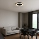 Πλαφονιέρα Οροφής LED Piattino 30W Ø40cm 3CCT 3000K-4000K-6000K Μαύρη - Milagro ML1811