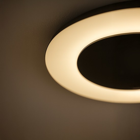 Πλαφονιέρα Οροφής LED Piattino 30W Ø40cm 3CCT 3000K-4000K-6000K Μαύρη - Milagro ML1811