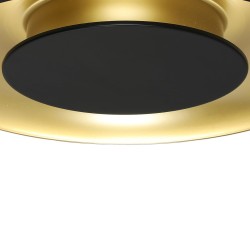 Πλαφονιέρα Οροφής LED Piattino 30W Ø40cm 3CCT Μαύρο-Χρυσό - Milagro ML1812