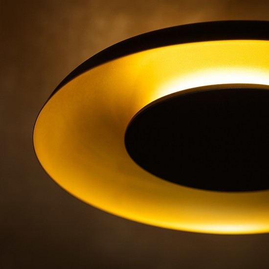 Πλαφονιέρα Οροφής LED Piattino 30W Ø40cm 3CCT Μαύρο-Χρυσό - Milagro ML1812 Πλαφονιέρα Οροφής LED Piattino 30W Ø40cm 3CCT Μαύρο-Χρυσό - Milagro ML1812