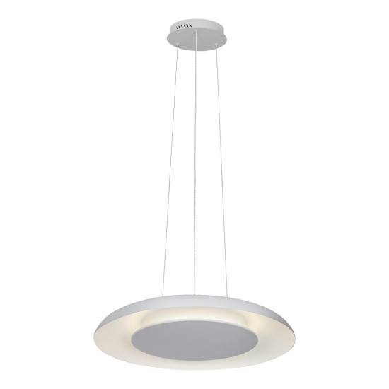 Κρεμαστό Φωτιστικό LED Piattino 30W 3CCT Λευκό Ø40 cm – ML1813