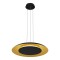 Κρεμαστό Φωτιστικό LED Piattino 30W 3CCT Μαύρο–Χρυσό Ø40 cm – ML1815