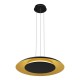 Κρεμαστό Φωτιστικό LED Piattino 30W 3CCT Μαύρο–Χρυσό Ø40 cm – ML1815