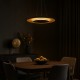 Κρεμαστό Φωτιστικό LED Piattino 30W 3CCT Μαύρο–Χρυσό Ø40 cm – ML1815