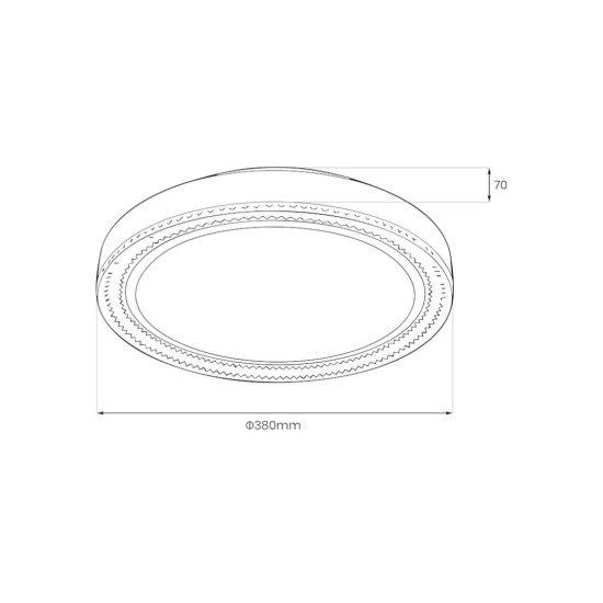 Πλαφονιέρα VIGO LED 24W Ø38cm 2400lm 4000K IP20