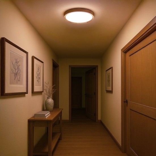 Πλαφονιέρα LED ORINOKO 36W Ø48cm 4000K – Όψη Ξύλου