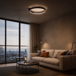 Φωτιστικό Οροφής Luna Μαύρο LED 18W ML1843