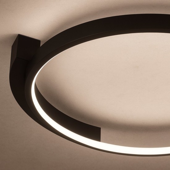 Φωτιστικό Οροφής Luna Μαύρο LED 18W ML1843