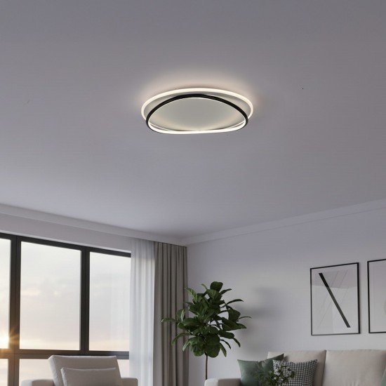 Φωτιστικό Οροφής LED HALO Μαύρο–Λευκό 38W 4000K – Milagro