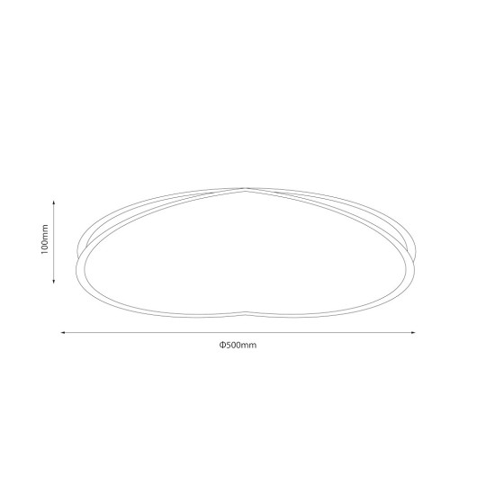 Φωτιστικό Οροφής LED HALO Μαύρο–Λευκό 38W 4000K – Milagro
