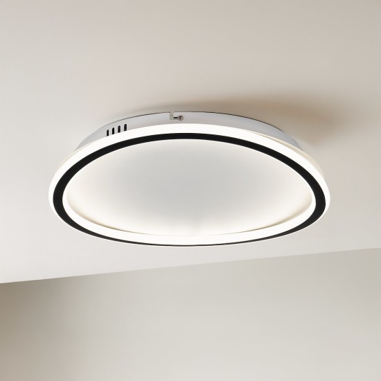 Στρογγυλό Φωτιστικό Οροφής LED CALI Μαύρο–Λευκό 30W 4000K – Milagro
