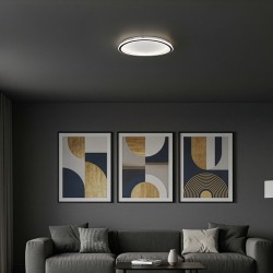 Στρογγυλό Φωτιστικό Οροφής LED CALI Μαύρο–Λευκό 30W 4000K – Milagro