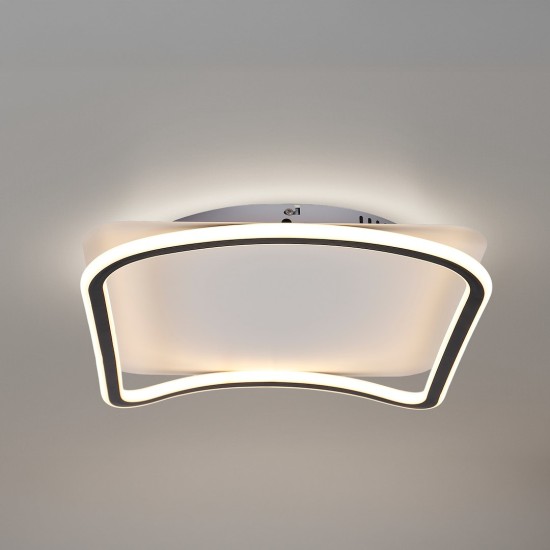 Τετράγωνο Φωτιστικό Οροφής LED CALI Μαύρο–Λευκό 30W 4000K – Milagro