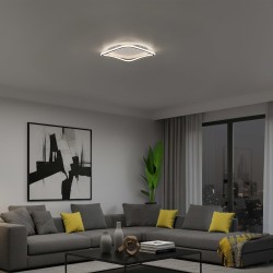 Τετράγωνο Φωτιστικό Οροφής LED CALI Μαύρο–Λευκό 30W 4000K – Milagro