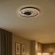  LED LORENZO Φωτιστικό οροφής ΜΑΥΡΟ 22W