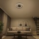  LED LORENZO Φωτιστικό οροφής ΜΑΥΡΟ 22W