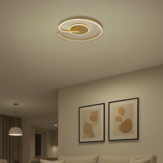 Πλαφονιέρα Οροφής LED Lorenzo Gold 22W 4000K Χρυσή Ø50 cm – ML1849 Πλαφονιέρα Οροφής LED Lorenzo Gold 22W 4000K Χρυσή Ø50 cm – ML1849